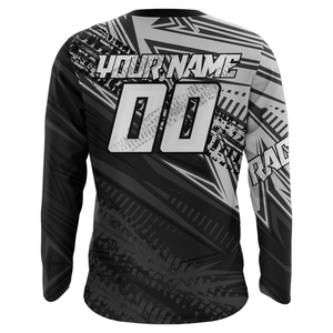 White Black Motocross Racing Jersey Upf30+ Kid Men Women Dirt Bike Shirt Off-road Jersey XM285