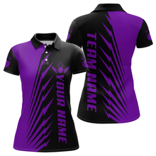 Load image into Gallery viewer, Custom Purple Bowling Shirts for Men Women Team Bowling Polo &amp; 1/4 Zip Shirt MBL48