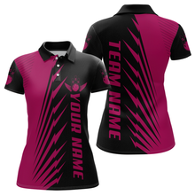 Load image into Gallery viewer, Custom Pink Bowling Shirts for Men Women Team Bowling Polo &amp; 1/4 Zip Shirt MBL48