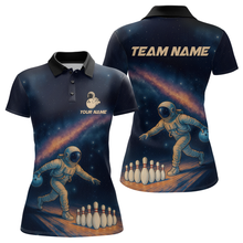 Load image into Gallery viewer, Astronaut Bowling Shirts for Women Men Team Bowling Jerseys Galaxy Bowl Polo 1/4 Zip MBL167