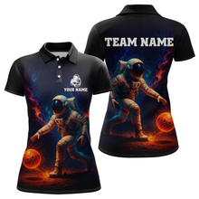 Load image into Gallery viewer, Custom Astronaut Bowling Shirts for Women Men Team Galaxy Bowling Polo and 1/4 Zip MBL170