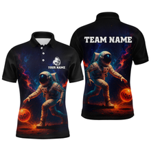 Load image into Gallery viewer, Custom Astronaut Bowling Shirts for Women Men Team Galaxy Bowling Polo and 1/4 Zip MBL170
