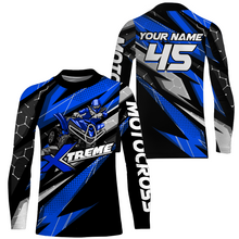 Load image into Gallery viewer, ATV Motocross Jersey Blue Upf30+ Kid Men Quad Bike Shirt Custom ATV MX Off-Road Jersey MX31