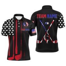Load image into Gallery viewer, American Flag Golf Polo Shirt Custom for Men Women Patriotic Golf Polo US Shirt MMG40