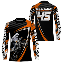 Load image into Gallery viewer, Motocross Racing Jersey Orange Upf30+ MX Racing Dirt Bike Jersey Kid Men Motorcycle XM173