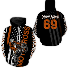 Load image into Gallery viewer, Orange Motocross Racing Hoodie For Biker Men Women Off-road Motorcycle Hoodie MH05