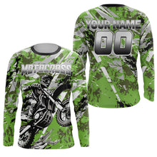 Load image into Gallery viewer, Motocross Racing Jersey Camo Green UPF30+ Custom Dirt Bike Shirt Men Women Kid Off-Road Jersey XM65