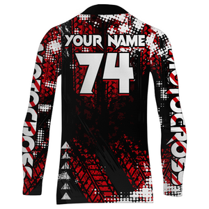 Motocross Jersey Red UPF30+ Youth Xtreme Dirt Bike Shirt Kids Men Off-road MX Racing XM135