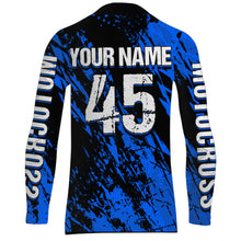 Load image into Gallery viewer, Motocross Racing Jersey Blue UPF30+ Youth Dirt Bike Shirt Men Kid Off-road Riding Shirt XM87