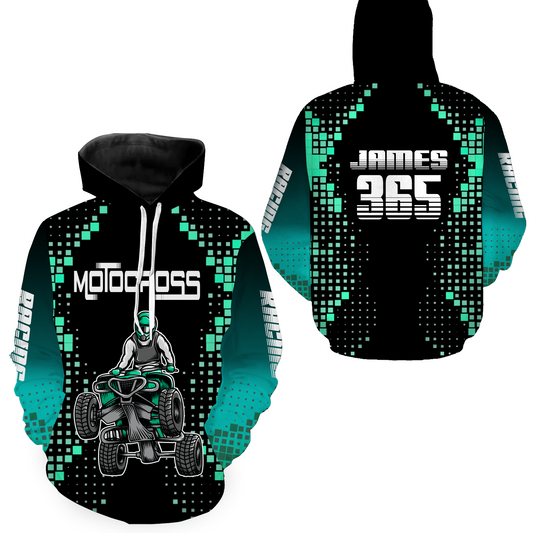 Custom ATV Motocross Hoodie for Men Women Quad Bike Shirt ATV Racing Hoodie MHATV07