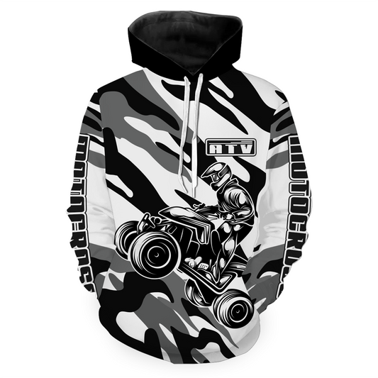 Custom ATV Motocross Hoodie for Men Women Quad Bike Shirt ATV Racing Hoodie MHATV10