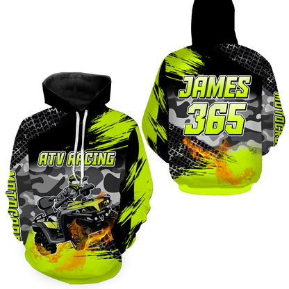 Custom ATV Motocross Hoodie Adult Men Women Quad Shirt ATV Riding Hoodie MHATV12