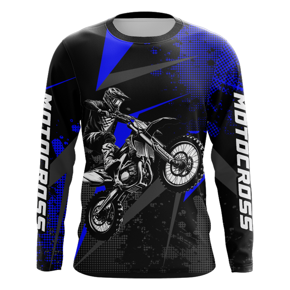 Motocross Racing Jersey Men Women Kid Upf30+ Dirt Bike Shirt Youth Adult Off-Road Navy Blue XM275
