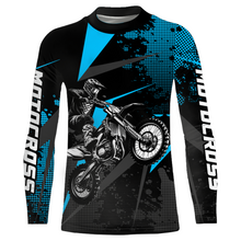 Load image into Gallery viewer, Motocross Racing Jersey Men Women Kid Upf30+ Dirt Bike Shirt Youth Adult Off-Road Light Blue XM275