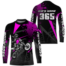 Load image into Gallery viewer, Motocross Racing Jersey Men Women Kid Upf30+ Dirt Bike Shirt Youth Adult Off-Road Purple XM275