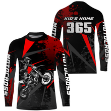 Load image into Gallery viewer, Custom Racing Jersey Youth Men Kid Dirt Bike Shirt Upf30+ Red Motocross Off-Road Jersey XM236