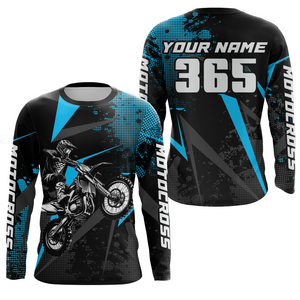 Motocross Racing Jersey Men Women Kid Upf30+ Dirt Bike Shirt Youth Adult Off-Road Light Blue XM275