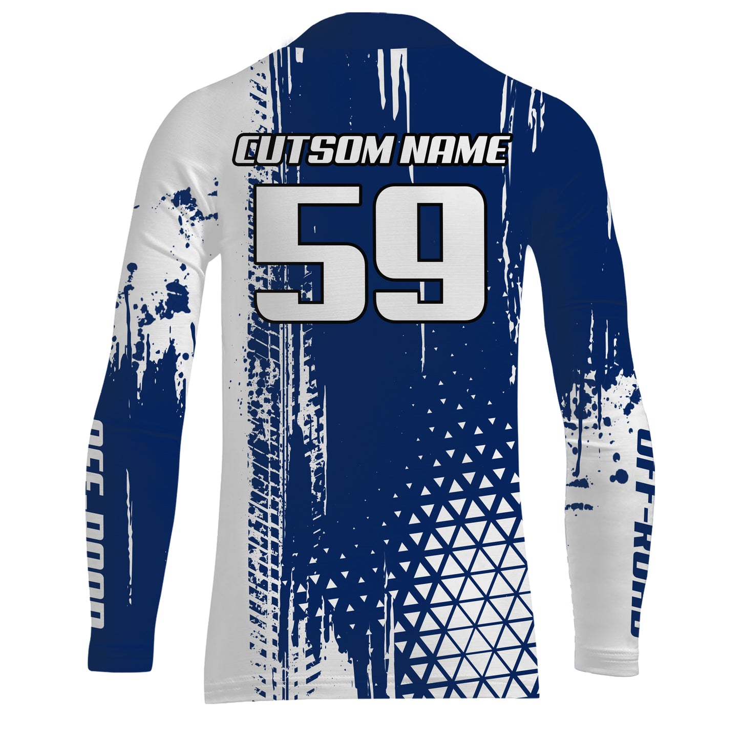 Blue Motocross Racing Jersey UPF30+ Youth Dirt Bike Shirt Motorcycle Jersey Kid Men Off-road XM201