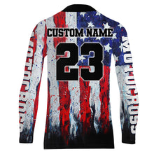 Load image into Gallery viewer, Custom ATV Racing Jersey Motocross American Flag Upf30+ ATV Quad Bike Shirt Men Kid MX45