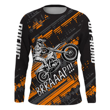 Load image into Gallery viewer, Kid Men Motocross Jersey Personalized UPF 30+ Orange Dirt Bike Shirt MX Racing Jersey XM231