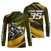 Load image into Gallery viewer, Yellow Motocross Racing Jersey Men Women Kid Upf30+ Dirt Bike Shirt Youth Racing Jersey DNT84