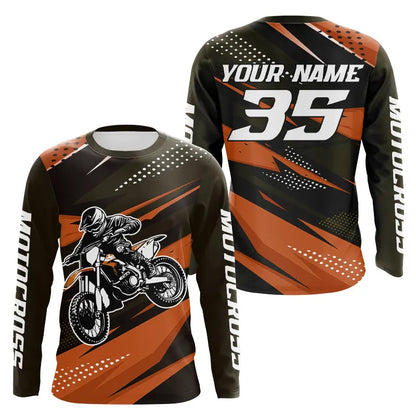 Orange Motocross Racing Jersey Men Women Kid Upf30+ Dirt Bike Shirt Youth Racing Jersey DNT84
