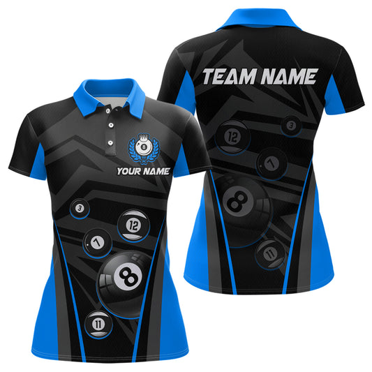 Billiard Jersey Women Custom Billiard Shirt for Women Billiard Team Jersey Polo & 1/4 Zip NNT34