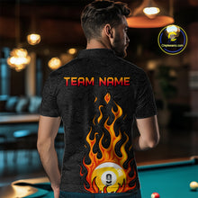Load image into Gallery viewer, Custom 9 Ball Flaming Billiard Shirts for Men Billiard Team Shirts Billiard League NNT71