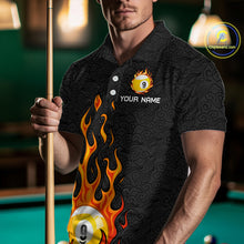 Load image into Gallery viewer, Custom 9 Ball Flaming Billiard Shirts for Men Billiard Team Shirts Billiard League NNT71
