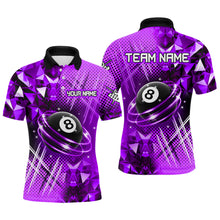 Load image into Gallery viewer, Purple Billiard Shirt 8 Ball Billiard Jersey for Men Billiard Gifts for Men Polo &amp; 1/4 Zip NNT25