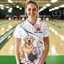 Load image into Gallery viewer, Custom Funny Dog Paw Bowling Women Polo &amp; 1/4 Zip Shirts Bowling Team Jerseys HNT95