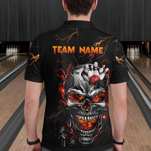 Load image into Gallery viewer, Thunder Bowling Jerseys Men Polo &amp; 1/4 Zip Shirt Skull Bowling Shirt for Men HNT01