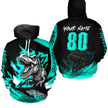 Load image into Gallery viewer, Custom Youth Dinosaur Motocross Hoodie Off-Road Quad Bike Hoodie for Kid Men Women HOT09