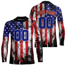 Load image into Gallery viewer, Youth US Flag Dirt Bike Jersey Off-Road Shirt Custom Motocross Jersey UPF30+ Kid Men Women DNT72