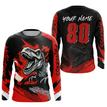 Load image into Gallery viewer, Red Dinosaur Motocross Racing Jersey UPF30+ MX Racing Dirt Bike Jersey Kid Men Women DNT05