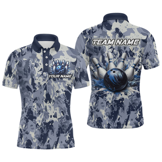 Custom Bowling League Shirts For Men with Name, Personalized Bowling Team Jerseys HNT41