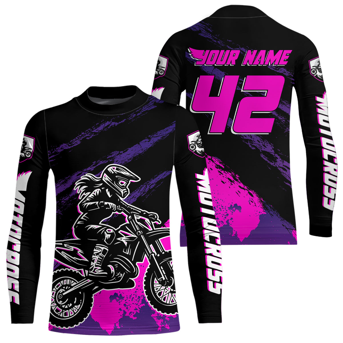 Women Motocross Shirts Kid Adult Pink Motocross MX Off-Road Motocycle Shirt UPF30+ DNT65
