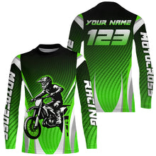 Load image into Gallery viewer, Green Youth Dirt Bike Jersey Custom Motocross Jersey Men Women Kid Upf30+ Off-Road Jersey DNT75