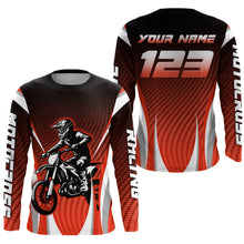 Load image into Gallery viewer, Red Youth Dirt Bike Jersey Custom Motocross Jersey Men Women Kid Upf30+ Off-Road Jersey DNT75