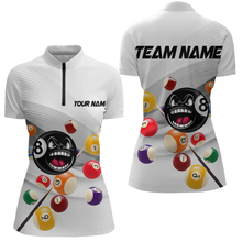 Load image into Gallery viewer, Billiard Jerseys Funny 8 Ball Billiard for Women Team Polo &amp; 1/4 Zip Shirt Billiard Gifts NNT22