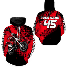 Load image into Gallery viewer, Personalized Motocross Hoodie Jersey Youth Dirt Bike Off Road Hoodie Shirt for Men Women Kid HOT02