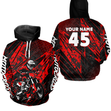 Load image into Gallery viewer, Custom Motocross Hoodie Custom Dirt Bike Hoodie Motocross Sweatshirts for Kid Adult HOT13