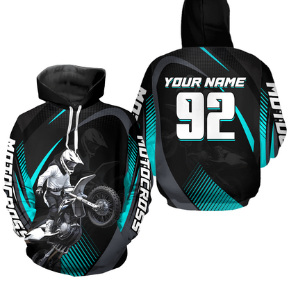 Personalized Youth Racing Hoodie Dirt Bike Motocross Hoodie Shirt for Kid Men Women HOT11