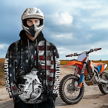Load image into Gallery viewer, Custom US Flag Motocross Hoodie Off-Road Quad Bike Hoodie for Kid Men Women HOT10