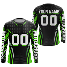 Load image into Gallery viewer, Green Dirt Bike Jersey Off-Road Shirt Custom Youth Motocross Jersey UPF30+ Kid Men Women DNT82