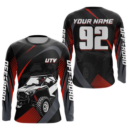 Red UTV Motocross Racing Shirt Kid Men Women Custom UTV Off-Road Shirts UPF30+ DNT27