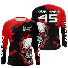 Load image into Gallery viewer, Motocross Jersey Upf30+ Custom Dirt Bike Jersey Mens Women Skull Off-Road Jersey Adult&amp;Kid| CTP51