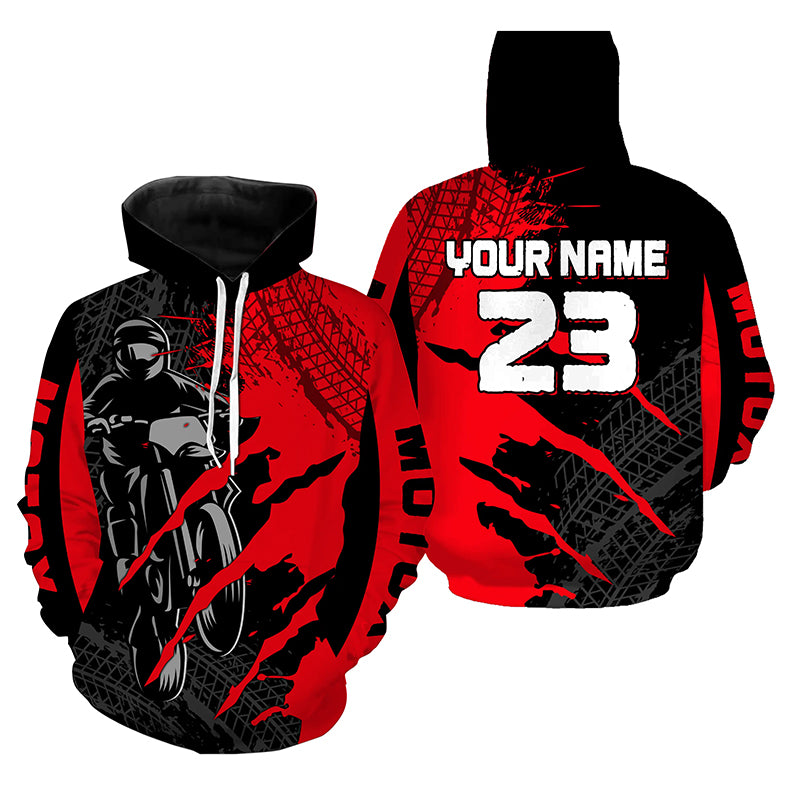 Custom Red Motocross Jersey for Men Women Upf30+ Dirt Bike Shirt Motorcycle Jersey| CTP67