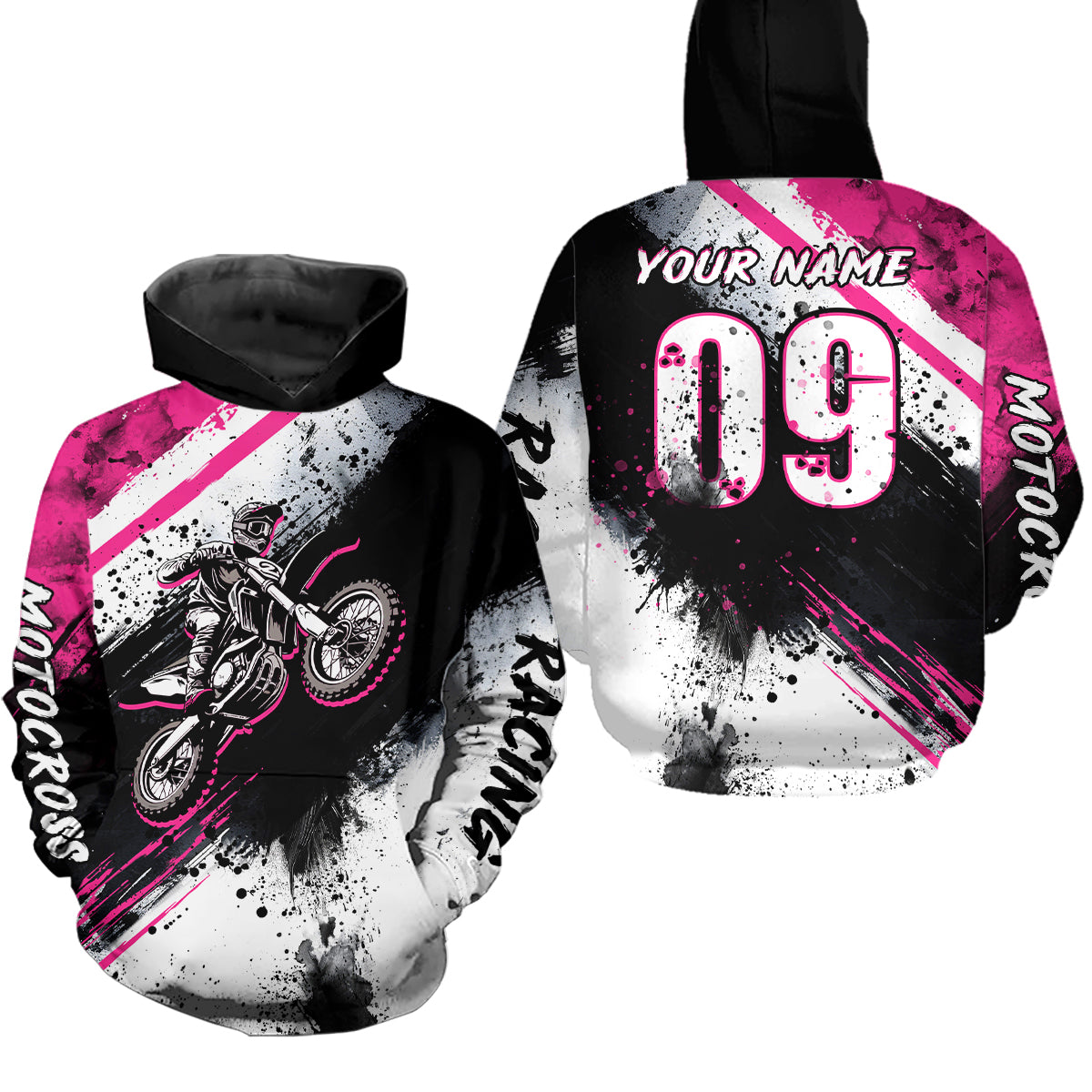 Adult&Kid pink custom dirt bike jersey Motocross jersey upf30+ mens women Motocross Shirt| CTP02