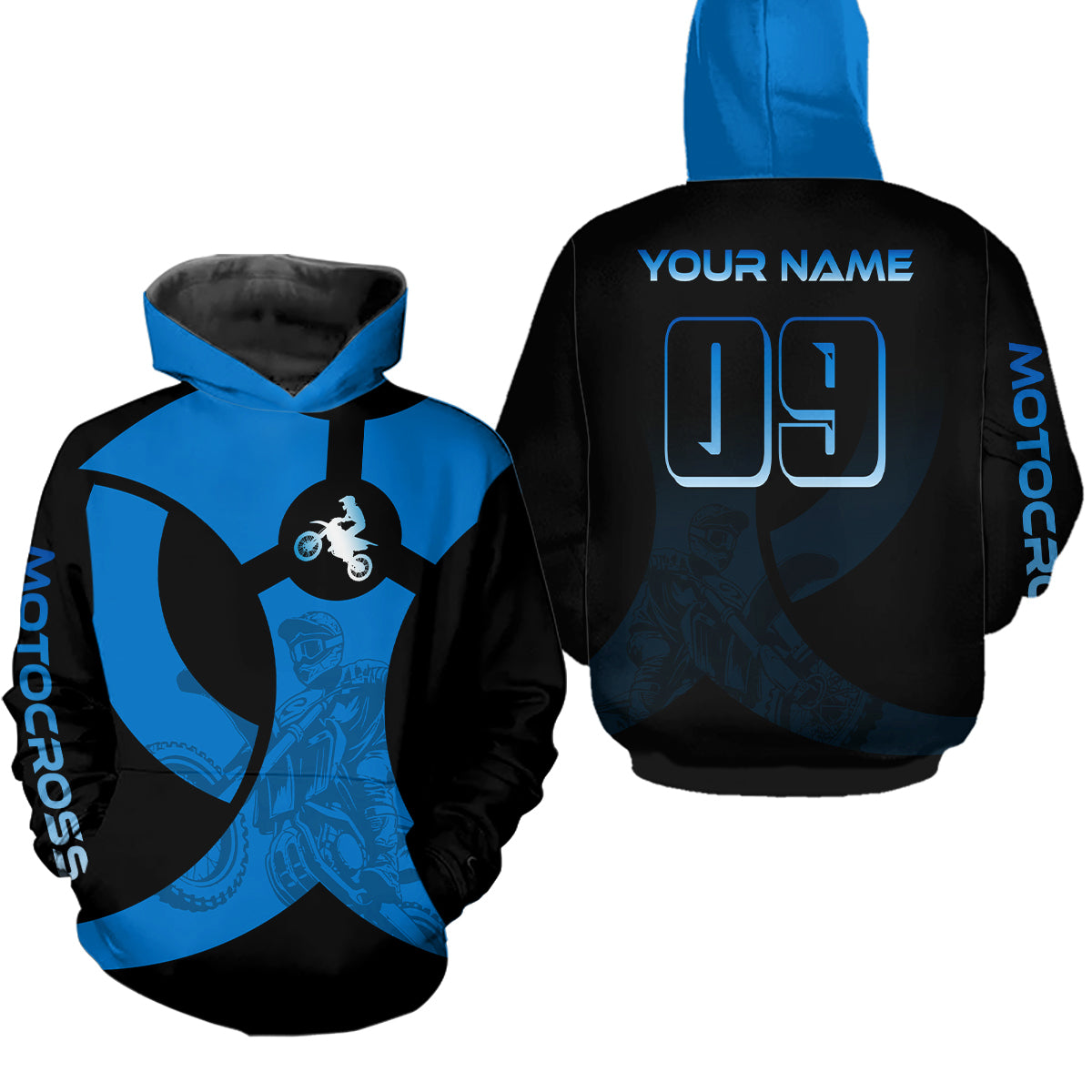 Custom Blue Dirt Bike Jersey Motocross Jersey Upf30+ Mens Women Off-Road Shirt| CTP85